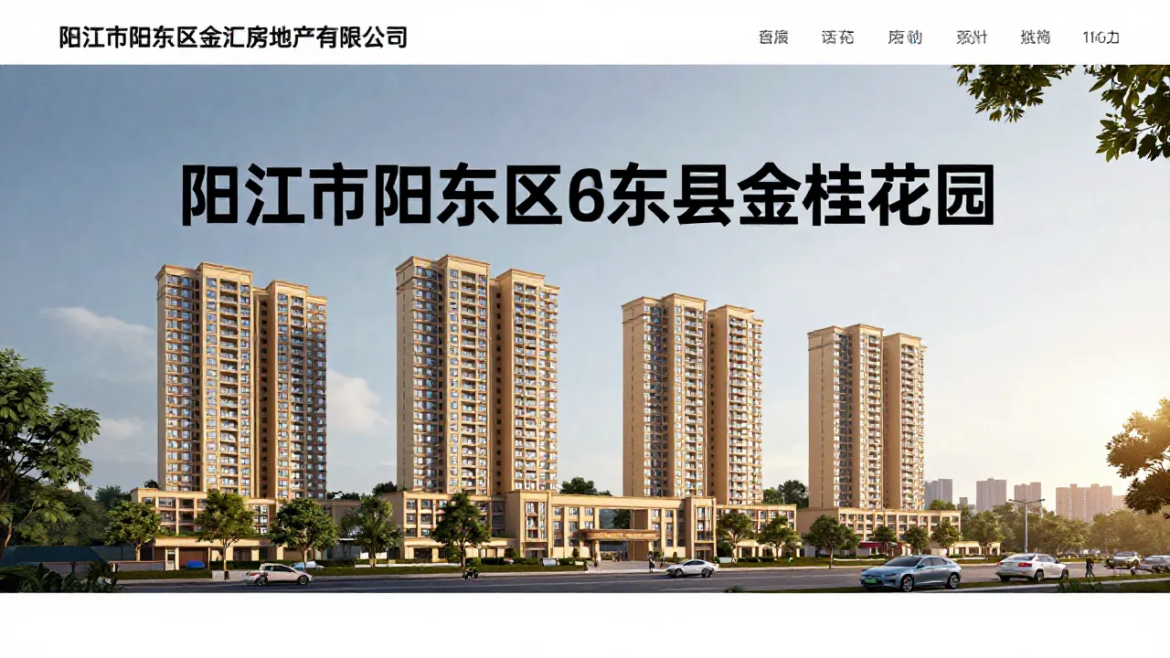 阳江市阳东区金汇房地产有限公司 首页主视觉